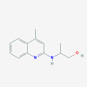 molecular formula C13H16N2O B7617351 2-[(4-Methylquinolin-2-yl)amino]propan-1-ol 