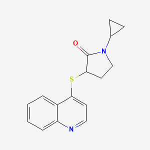 1-Cyclopropyl-3-quinolin-4-ylsulfanylpyrrolidin-2-one