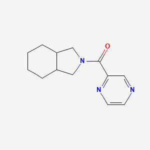 molecular formula C13H17N3O B7617371 1,3,3a,4,5,6,7,7a-Octahydroisoindol-2-yl(pyrazin-2-yl)methanone 