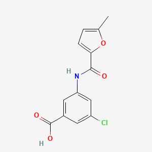 molecular formula C13H10ClNO4 B7617377 3-Chloro-5-[(5-methylfuran-2-carbonyl)amino]benzoic acid 