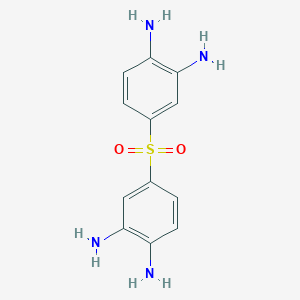 molecular formula C12H14N4O2S B076174 2-氨基-4-[(3,4-二氨基苯基)磺酰基]苯胺 CAS No. 13224-79-8