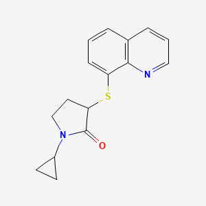 1-Cyclopropyl-3-quinolin-8-ylsulfanylpyrrolidin-2-one