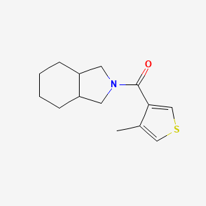 molecular formula C14H19NOS B7617416 1,3,3a,4,5,6,7,7a-Octahydroisoindol-2-yl-(4-methylthiophen-3-yl)methanone 