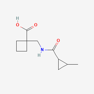 1-[[(2-Methylcyclopropanecarbonyl)amino]methyl]cyclobutane-1-carboxylic acid