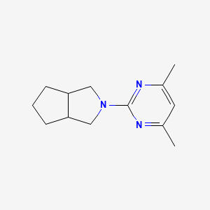 molecular formula C13H19N3 B7617477 2-(4,6-dimethylpyrimidin-2-yl)-3,3a,4,5,6,6a-hexahydro-1H-cyclopenta[c]pyrrole 