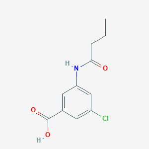 molecular formula C11H12ClNO3 B7617517 3-(Butanoylamino)-5-chlorobenzoic acid 