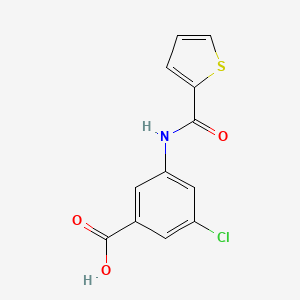 molecular formula C12H8ClNO3S B7617558 3-Chloro-5-(thiophene-2-carbonylamino)benzoic acid 