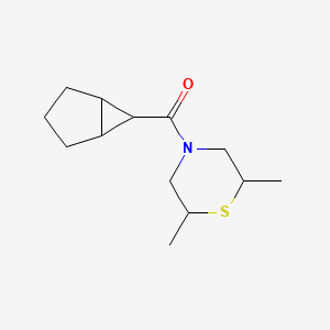 molecular formula C13H21NOS B7617574 6-Bicyclo[3.1.0]hexanyl-(2,6-dimethylthiomorpholin-4-yl)methanone 