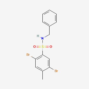 N-benzyl-2,5-dibromo-4-methylbenzenesulfonamide