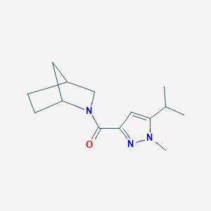 2-Azabicyclo[2.2.1]heptan-2-yl-(1-methyl-5-propan-2-ylpyrazol-3-yl)methanone