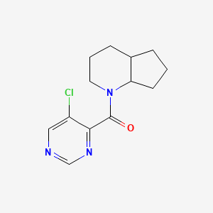 molecular formula C13H16ClN3O B7617646 2,3,4,4a,5,6,7,7a-Octahydrocyclopenta[b]pyridin-1-yl-(5-chloropyrimidin-4-yl)methanone 