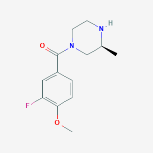 (3-fluoro-4-methoxyphenyl)-[(3S)-3-methylpiperazin-1-yl]methanone