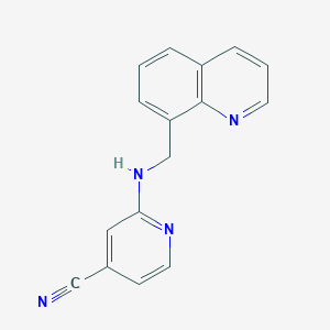 molecular formula C16H12N4 B7617694 2-(Quinolin-8-ylmethylamino)pyridine-4-carbonitrile 