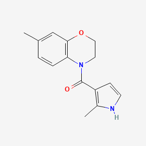 molecular formula C15H16N2O2 B7617701 (7-methyl-2,3-dihydro-1,4-benzoxazin-4-yl)-(2-methyl-1H-pyrrol-3-yl)methanone 