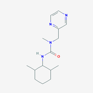 molecular formula C15H24N4O B7617703 3-(2,6-Dimethylcyclohexyl)-1-methyl-1-(pyrazin-2-ylmethyl)urea 