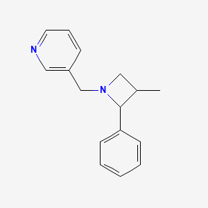 3-[(3-Methyl-2-phenylazetidin-1-yl)methyl]pyridine