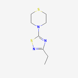 molecular formula C8H13N3S2 B7617724 4-(3-Ethyl-1,2,4-thiadiazol-5-yl)thiomorpholine 