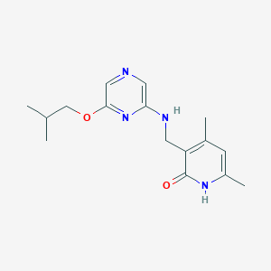 molecular formula C16H22N4O2 B7617732 4,6-dimethyl-3-[[[6-(2-methylpropoxy)pyrazin-2-yl]amino]methyl]-1H-pyridin-2-one 