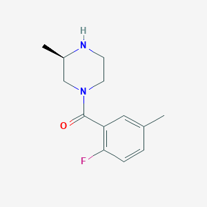 molecular formula C13H17FN2O B7617747 (2-fluoro-5-methylphenyl)-[(3R)-3-methylpiperazin-1-yl]methanone 