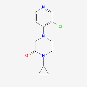 molecular formula C12H14ClN3O B7617762 4-(3-Chloropyridin-4-yl)-1-cyclopropylpiperazin-2-one 