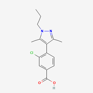 3-Chloro-4-(3,5-dimethyl-1-propylpyrazol-4-yl)benzoic acid