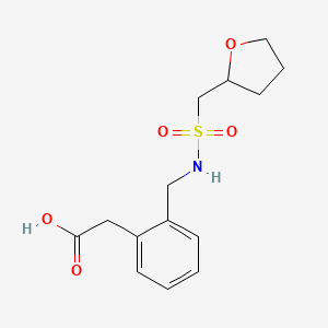 2-[2-[(Oxolan-2-ylmethylsulfonylamino)methyl]phenyl]acetic acid