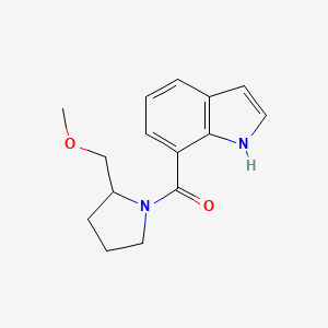 molecular formula C15H18N2O2 B7617789 1H-indol-7-yl-[2-(methoxymethyl)pyrrolidin-1-yl]methanone 