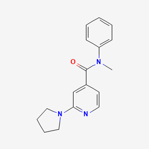 molecular formula C17H19N3O B7617817 N-methyl-N-phenyl-2-pyrrolidin-1-ylpyridine-4-carboxamide 