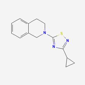 molecular formula C14H15N3S B7617831 3-cyclopropyl-5-(3,4-dihydro-1H-isoquinolin-2-yl)-1,2,4-thiadiazole 