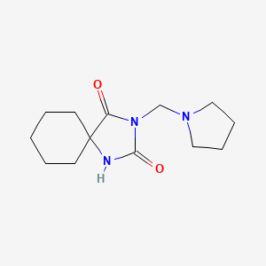 molecular formula C13H21N3O2 B7617853 3-(Pyrrolidin-1-ylmethyl)-1,3-diazaspiro[4.5]decane-2,4-dione 