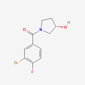 molecular formula C11H11BrFNO2 B7617855 (3-bromo-4-fluorophenyl)-[(3S)-3-hydroxypyrrolidin-1-yl]methanone 