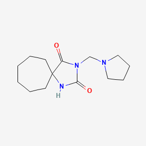 molecular formula C14H23N3O2 B7617858 3-(Pyrrolidin-1-ylmethyl)-1,3-diazaspiro[4.6]undecane-2,4-dione 