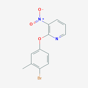 2-(4-Bromo-3-methylphenoxy)-3-nitropyridine