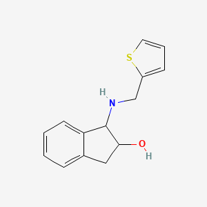 molecular formula C14H15NOS B7617936 1-(thiophen-2-ylmethylamino)-2,3-dihydro-1H-inden-2-ol 