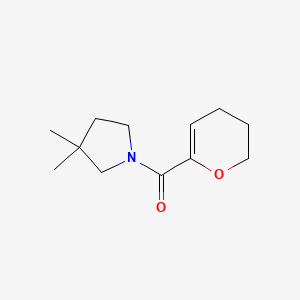 molecular formula C12H19NO2 B7617960 3,4-dihydro-2H-pyran-6-yl-(3,3-dimethylpyrrolidin-1-yl)methanone 