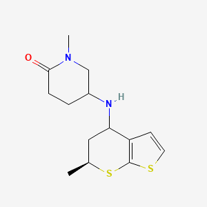 1-methyl-5-[[(6S)-6-methyl-5,6-dihydro-4H-thieno[2,3-b]thiopyran-4-yl]amino]piperidin-2-one