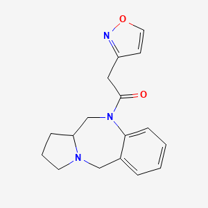 molecular formula C17H19N3O2 B7617989 1-(6,6a,7,8,9,11-Hexahydropyrrolo[2,1-c][1,4]benzodiazepin-5-yl)-2-(1,2-oxazol-3-yl)ethanone 