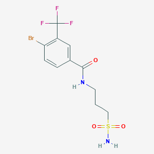 4-bromo-N-(3-sulfamoylpropyl)-3-(trifluoromethyl)benzamide