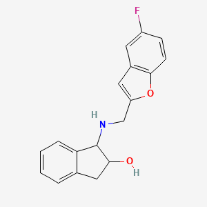 1-[(5-fluoro-1-benzofuran-2-yl)methylamino]-2,3-dihydro-1H-inden-2-ol