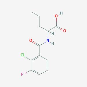 2-[(2-Chloro-3-fluorobenzoyl)amino]pentanoic acid