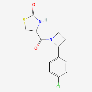 4-[2-(4-Chlorophenyl)azetidine-1-carbonyl]-1,3-thiazolidin-2-one