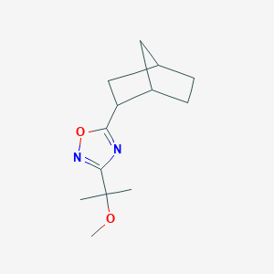 molecular formula C13H20N2O2 B7618125 5-(2-Bicyclo[2.2.1]heptanyl)-3-(2-methoxypropan-2-yl)-1,2,4-oxadiazole 