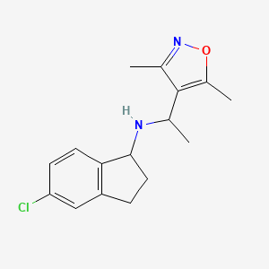 5-chloro-N-[1-(3,5-dimethyl-1,2-oxazol-4-yl)ethyl]-2,3-dihydro-1H-inden-1-amine