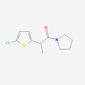 2-(5-Chlorothiophen-2-yl)-1-pyrrolidin-1-ylpropan-1-one