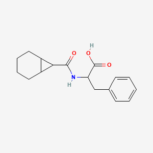 molecular formula C17H21NO3 B7618221 2-(Bicyclo[4.1.0]heptane-7-carbonylamino)-3-phenylpropanoic acid 