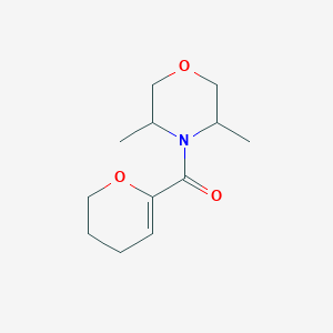 molecular formula C12H19NO3 B7618240 3,4-dihydro-2H-pyran-6-yl-(3,5-dimethylmorpholin-4-yl)methanone 