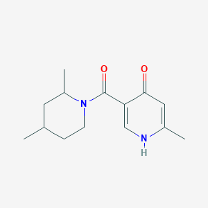 molecular formula C14H20N2O2 B7618258 5-(2,4-dimethylpiperidine-1-carbonyl)-2-methyl-1H-pyridin-4-one 