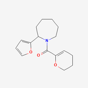 molecular formula C16H21NO3 B7618273 3,4-dihydro-2H-pyran-6-yl-[2-(furan-2-yl)azepan-1-yl]methanone 