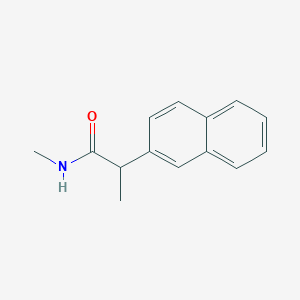 molecular formula C14H15NO B7618280 N-methyl-2-naphthalen-2-ylpropanamide 