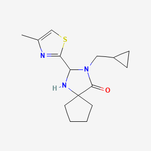 3-(Cyclopropylmethyl)-2-(4-methyl-1,3-thiazol-2-yl)-1,3-diazaspiro[4.4]nonan-4-one